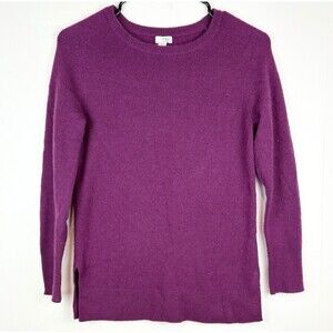 Halogen Cashmere Purple Jewel Tone Cashmere Sweater Work Office Winter, XS